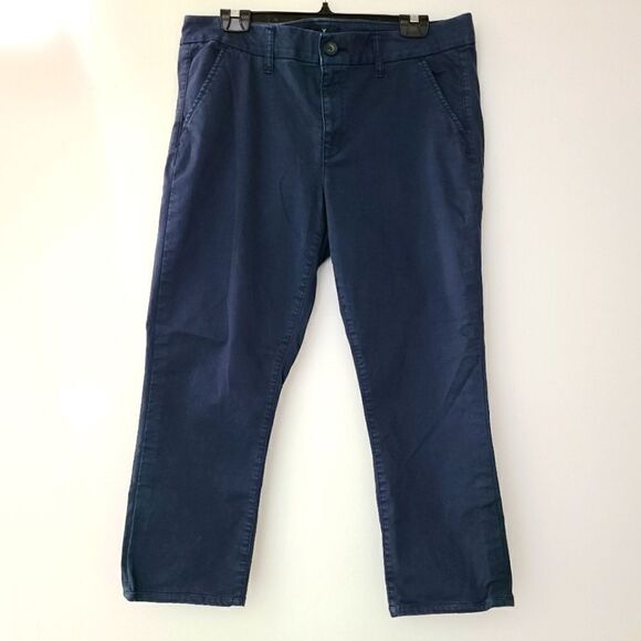 American Eagle Stretch Skinny Cropped Chino Pants – Navy Blue 16 - Picture 1 of 8